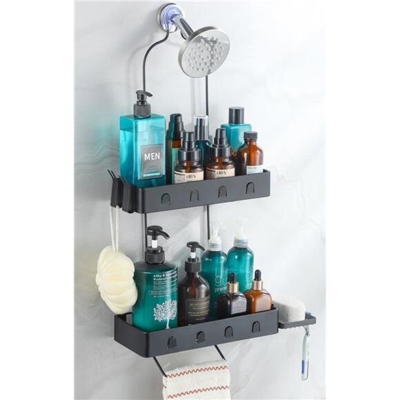 Bathroom Shower Caddy Hanging - Shower Organizer Hanging, Shower Caddy over - Picture 1 of 7